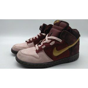Nike Dunk High SB GS Deep Burgundy Metallic Gold Pink Size 6Y Size 8 Women's
